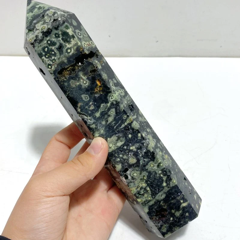 11 Pieces Green Sea Jasper Druzy Point - Image 7