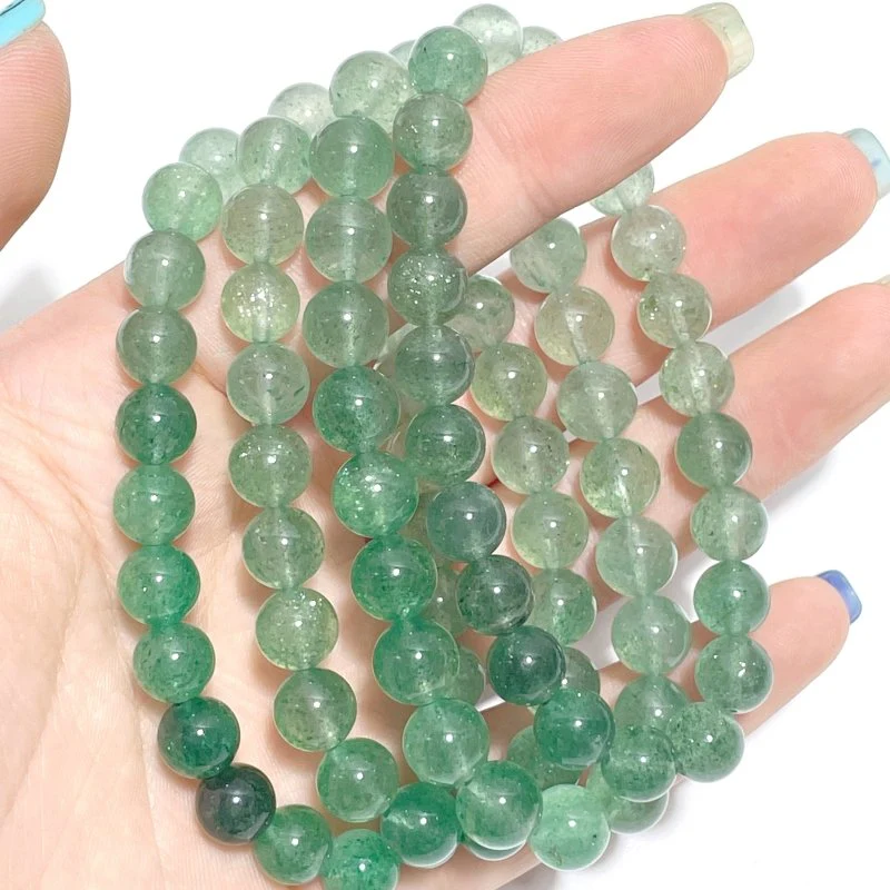 Green Strawberry Quartz Gradient Color Bracelets Wholesale