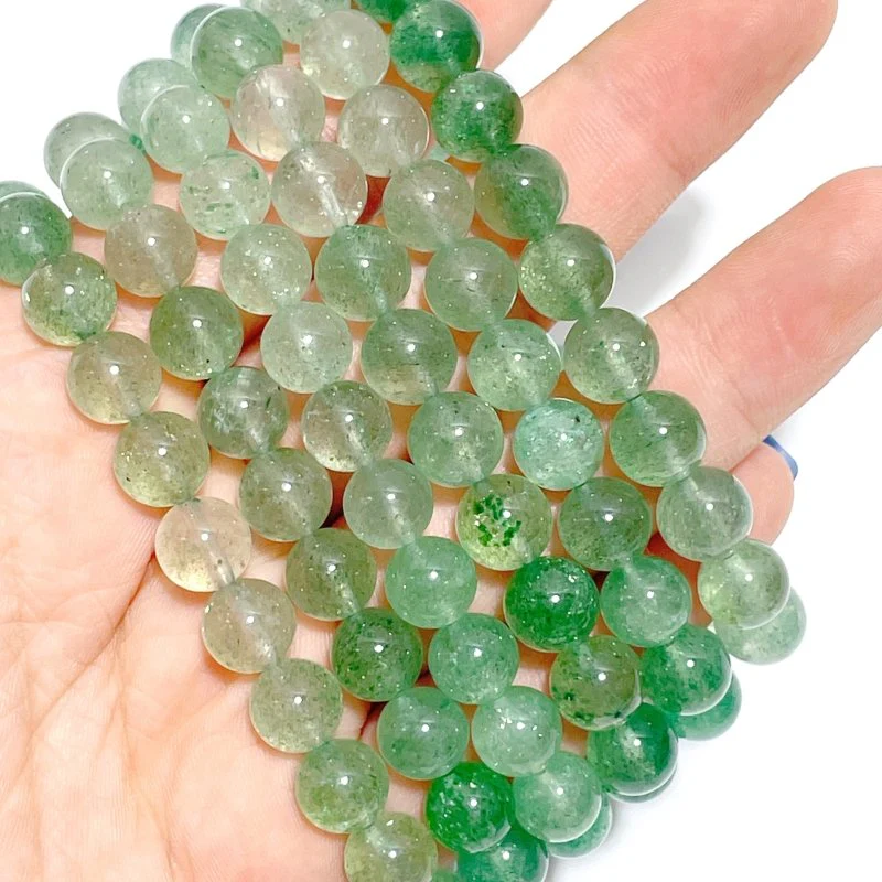 Green Strawberry Quartz Gradient Color Bracelets Wholesale - Image 2