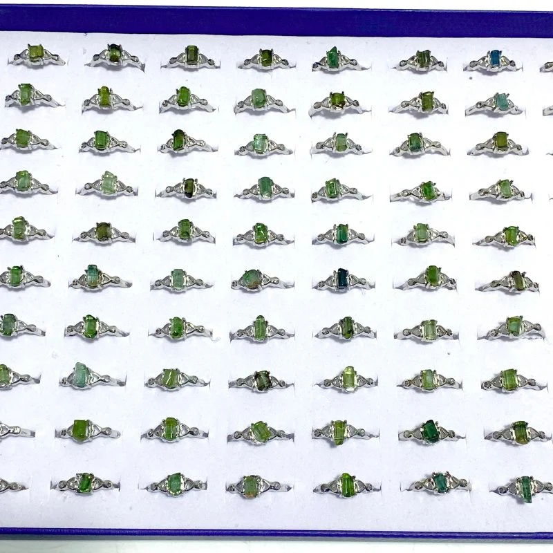 Green Tourmaline Rings Wholesale - Image 3
