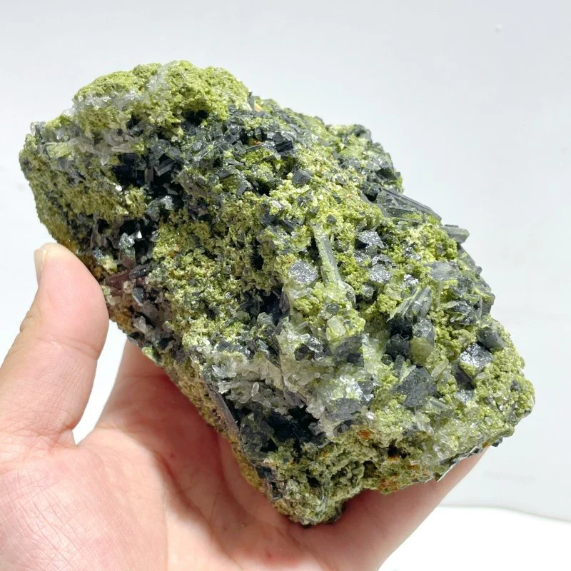 7 Pieces 2.13kg Beautiful Green Tourmaline Specimen For Collection - Image 5