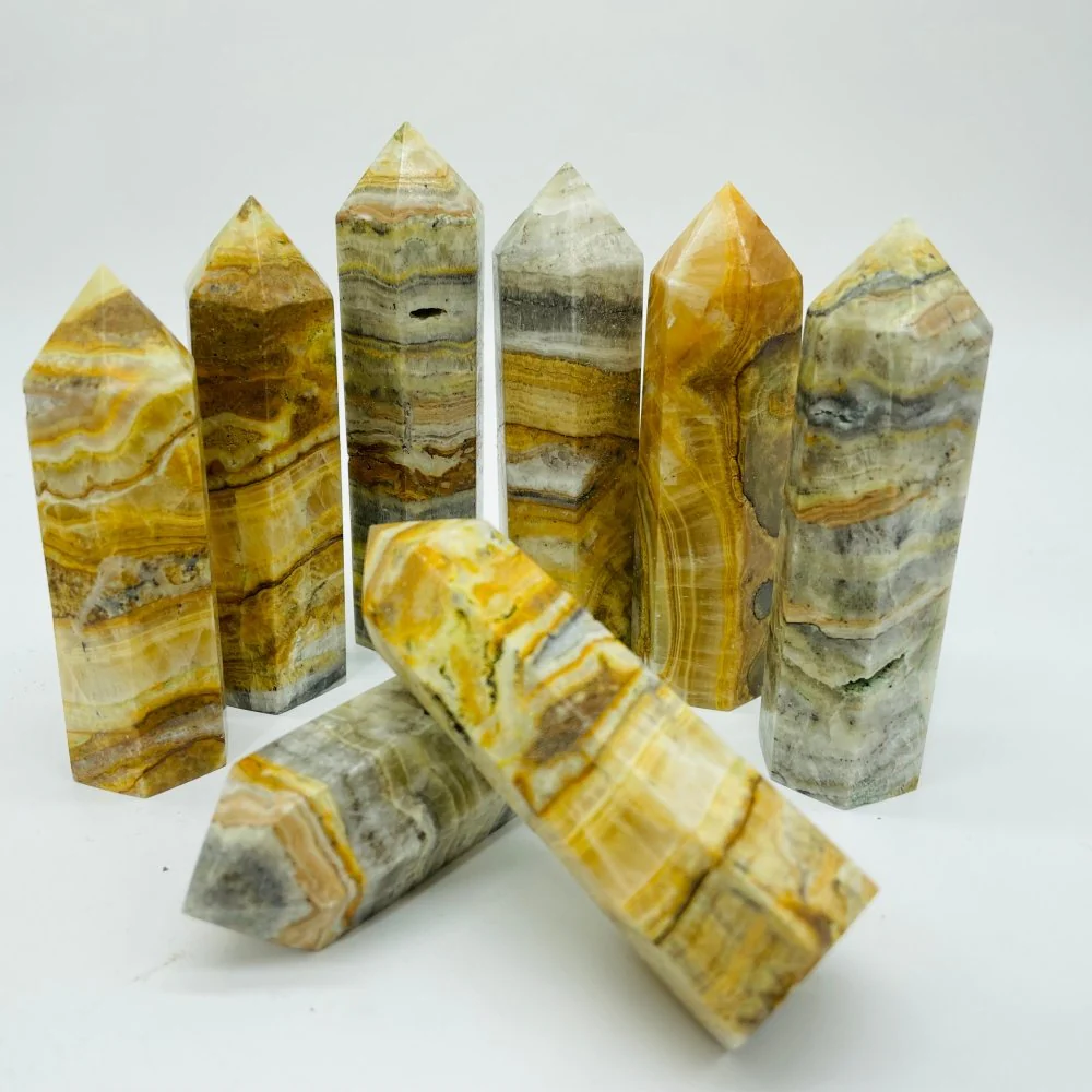 Grey Yellow Onyx Points Tower Wholesale - Image 3