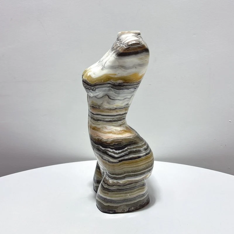 Artistic Sense Grey Yellow Calcite Large Goddess 11.2in - Image 2