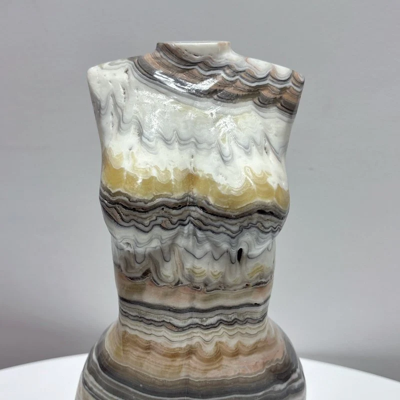 Artistic Sense Grey Yellow Calcite Large Goddess 11.2in - Image 4