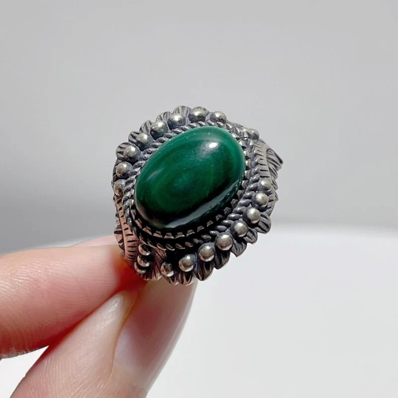 #H2 Silver Rings Wholesale Moonstone Amethyst Malachite - Image 3