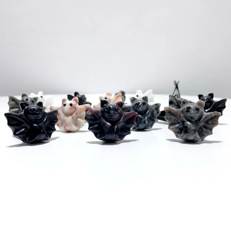 6 Types Halloween Bat Crystal Car Air Vent Clips Wholesale Car Accessories Obsidian Garnet - Image 10