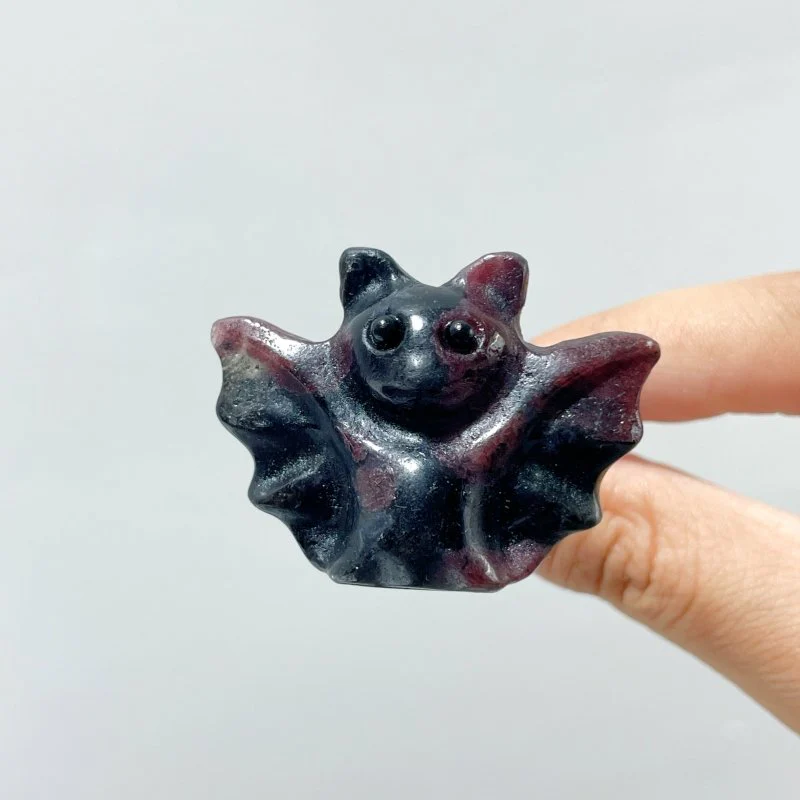 6 Types Halloween Bat Crystal Car Air Vent Clips Wholesale Car Accessories Obsidian Garnet - Image 2
