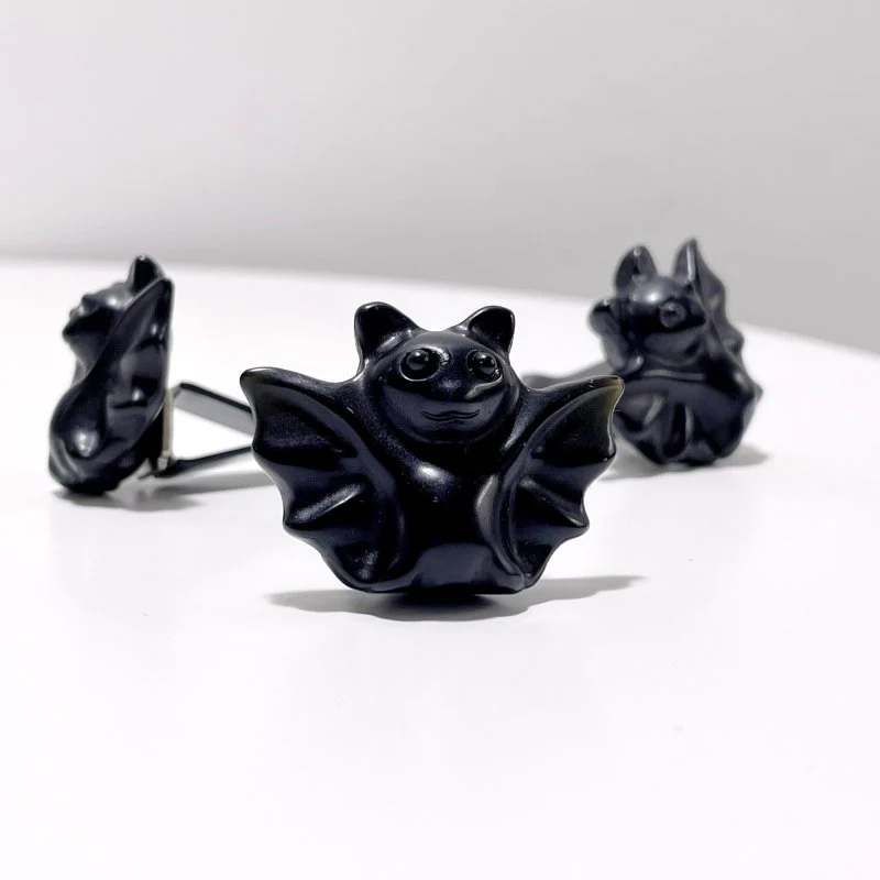6 Types Halloween Bat Crystal Car Air Vent Clips Wholesale Car Accessories Obsidian Garnet - Image 4