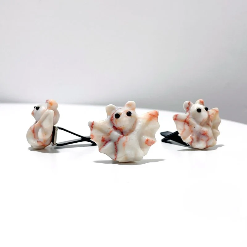 6 Types Halloween Bat Crystal Car Air Vent Clips Wholesale Car Accessories Obsidian Garnet - Image 7