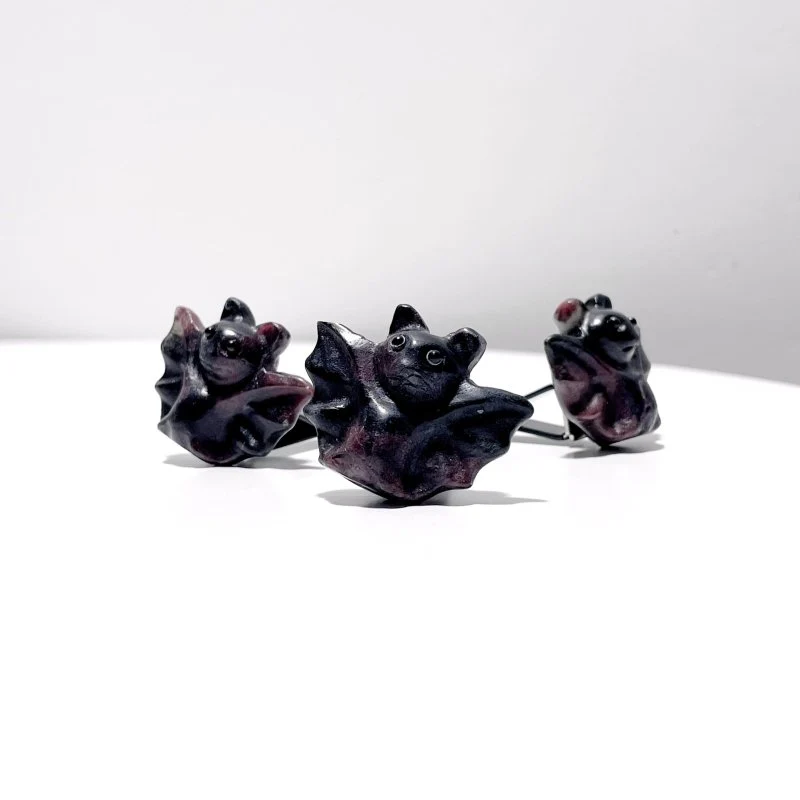 6 Types Halloween Bat Crystal Car Air Vent Clips Wholesale Car Accessories Obsidian Garnet - Image 9