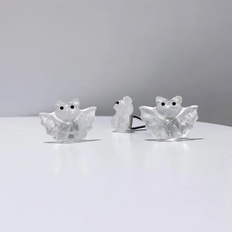 7 Types Halloween Bat Crystal Car Air Vent Clips Wholesale Car Accessories Yellow Calcite Strawberry Quartz - Image 6