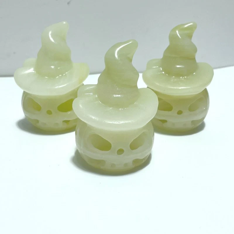Halloween Pumpkin Wizard Hollow Carving Wholesale Black Obsidian Afghanistan Jade - Image 3