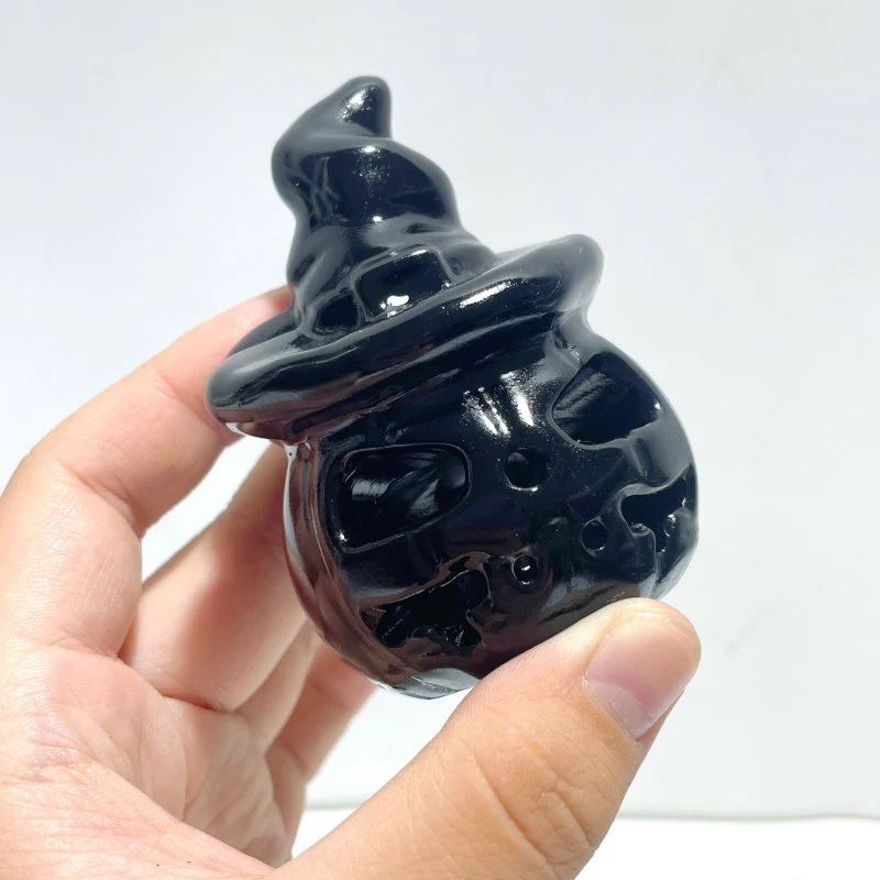 Halloween Pumpkin Wizard Hollow Carving Wholesale Black Obsidian Afghanistan Jade - Image 5