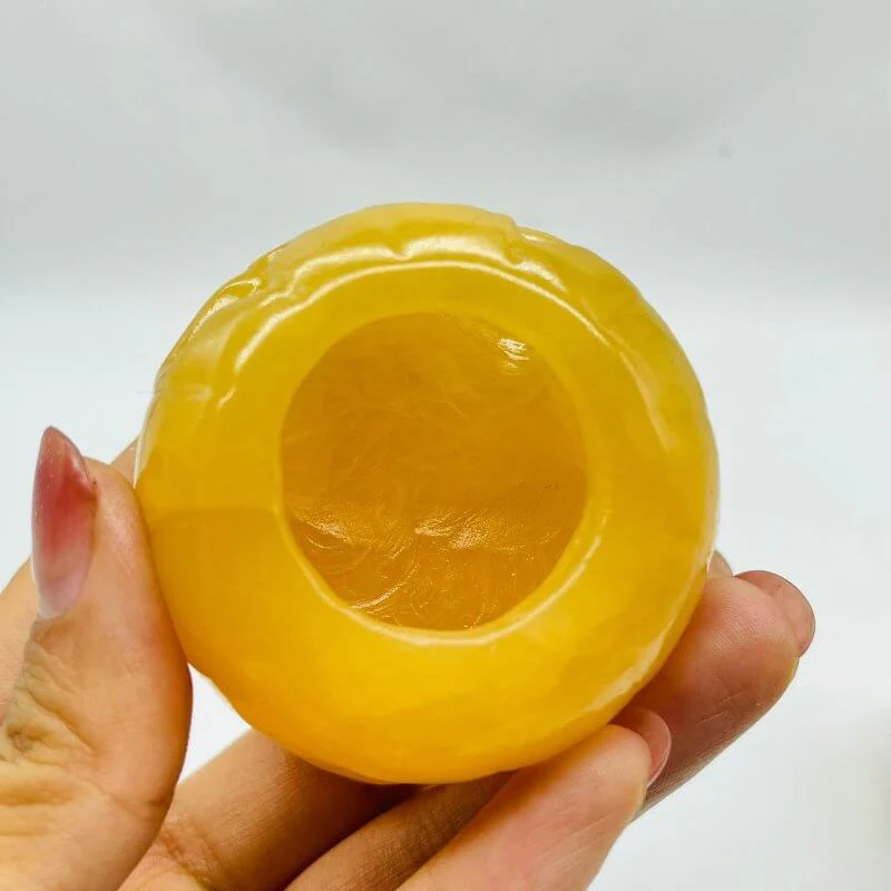 Yellow Calcite Halloween Pumpkin Wizard Carving Wholesale - Image 2