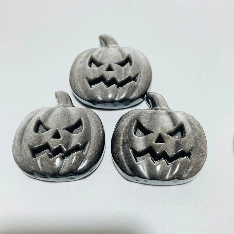 Halloween Pumpkin Carving Moonstone Mixed Sunstone Silver Obsidian Wholesale - Image 2