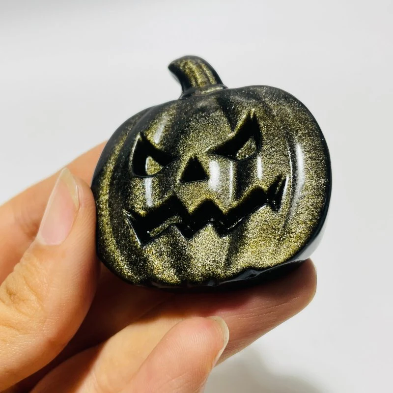 Halloween Pumpkin Carving Moonstone Mixed Sunstone Silver Obsidian Wholesale - Image 6