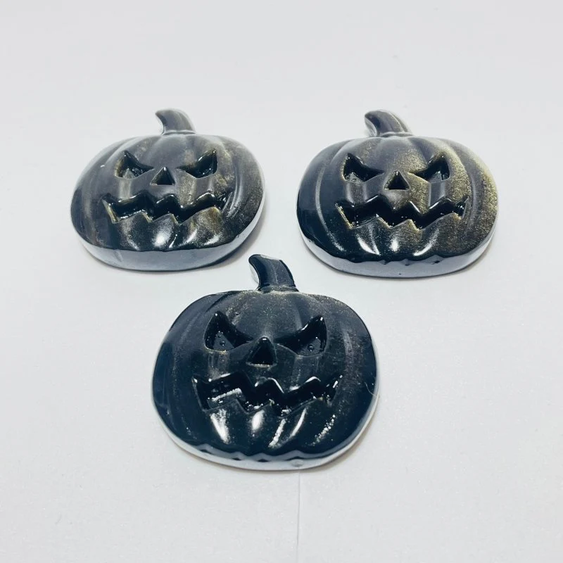 Halloween Pumpkin Carving Moonstone Mixed Sunstone Silver Obsidian Wholesale - Image 7