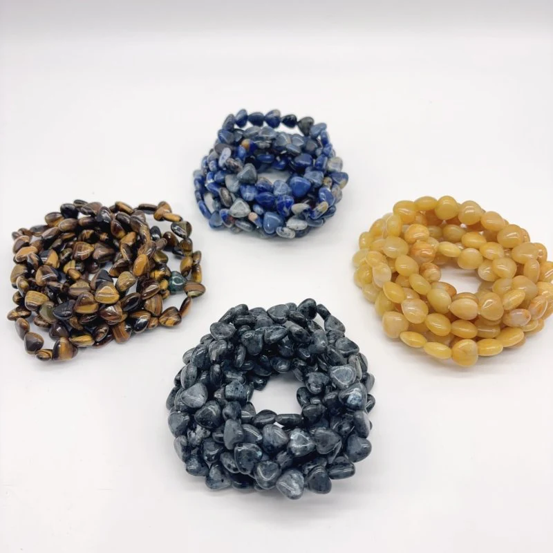 Heart Bracelet Crystal Wholesale Tiger Eye Sodalite Larvikite Yellow Agate - Image 2
