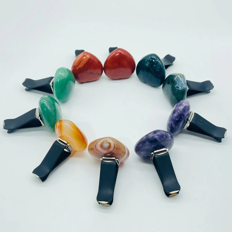 Heart Shape Crystal Car Air Vent Clips Car Accessories - Image 2