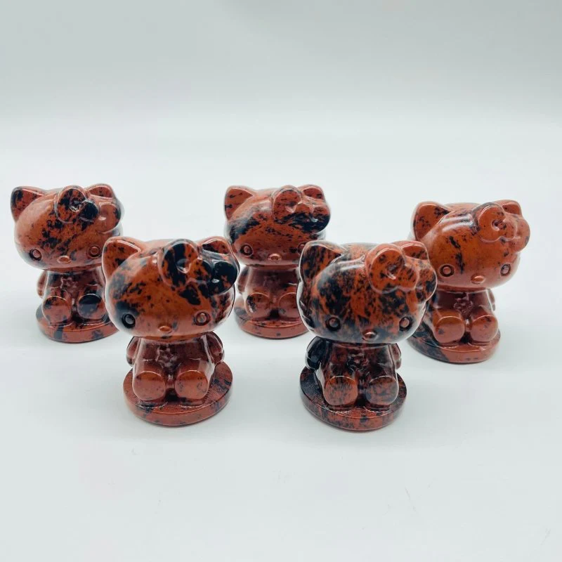 Hello Kitty Carving Red Obsidian Wholesale - Image 3