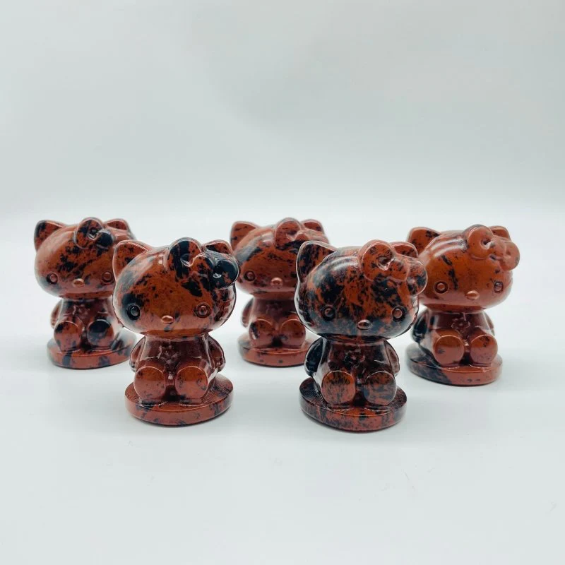 Hello Kitty Carving Red Obsidian Wholesale - Image 4