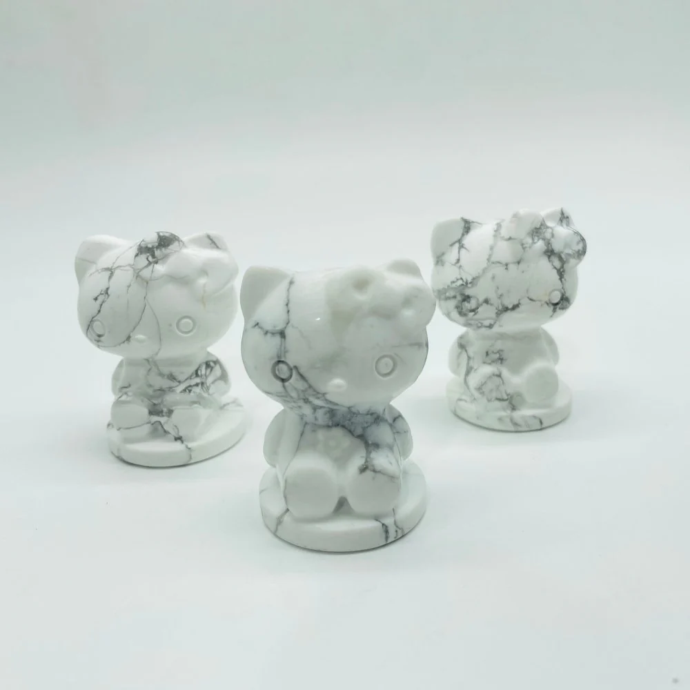 Hello kitty Carving Obsidian Howlite Wholesale - Image 3