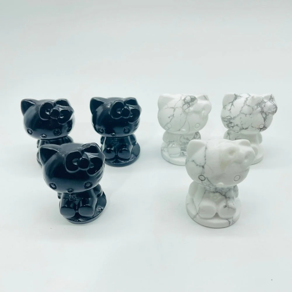 Hello kitty Carving Obsidian Howlite Wholesale - Image 4