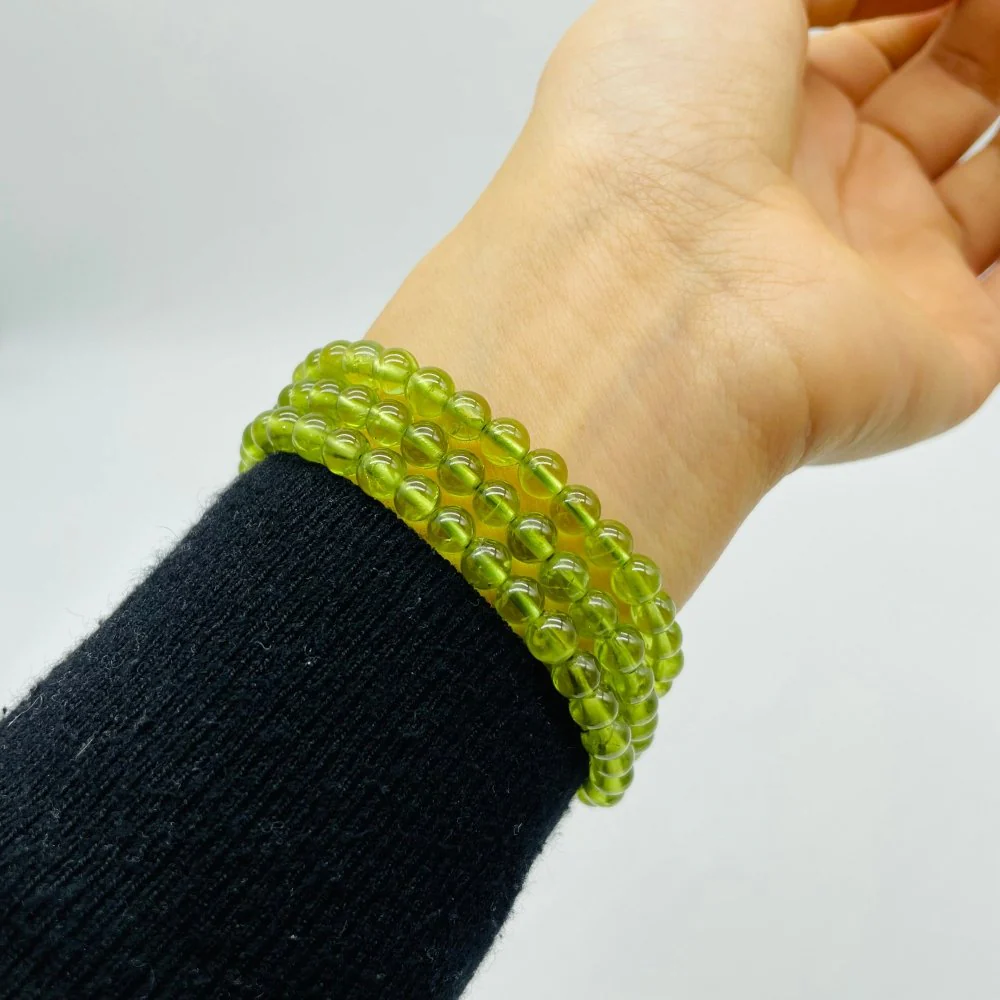 High Grade 3-Loop Peridot Bracelet/Necklace (HGUB05) - Image 2