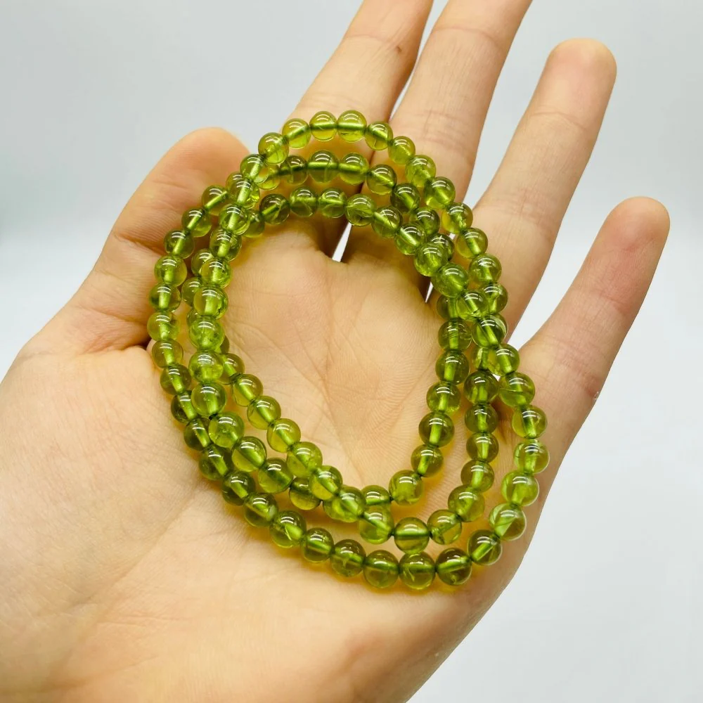 High Grade 3-Loop Peridot Bracelet/Necklace (HGUB05) - Image 4