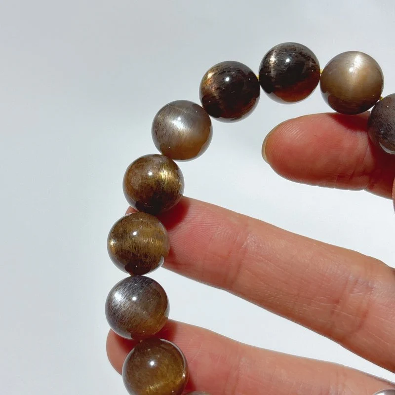 High Grade Black Sunstone With Hematite Moonstone Bracelet(HGUB22) - Image 3