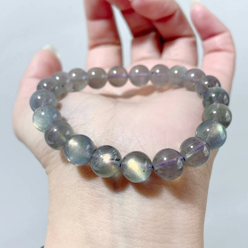 2pcs High Grade Clear Rainbow Labradorite Bracelet (HGUB29)