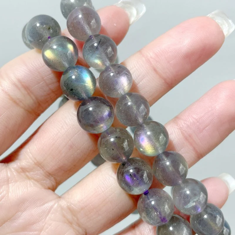 2pcs High Grade Clear Rainbow Labradorite Bracelet (HGUB29) - Image 3