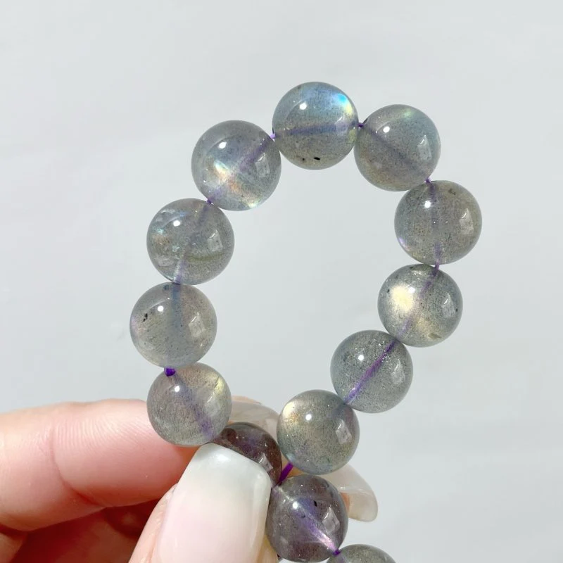 2pcs High Grade Clear Rainbow Labradorite Bracelet (HGUB29) - Image 6
