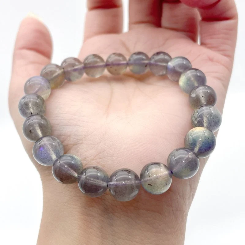 2pcs High Grade Clear Rainbow Labradorite Bracelet (HGUB29) - Image 7