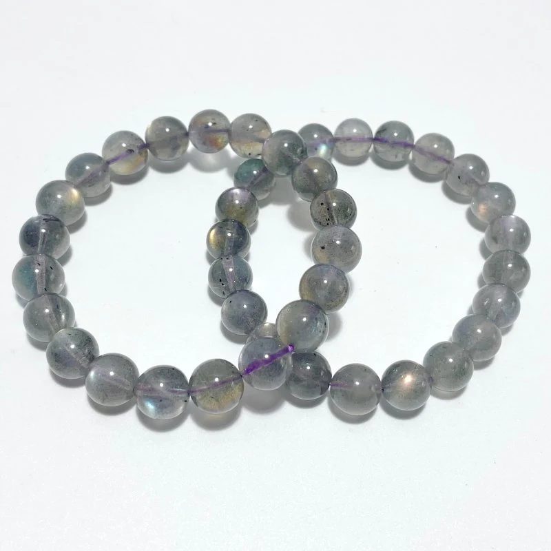 2pcs High Grade Clear Rainbow Labradorite Bracelet (HGUB29) - Image 8