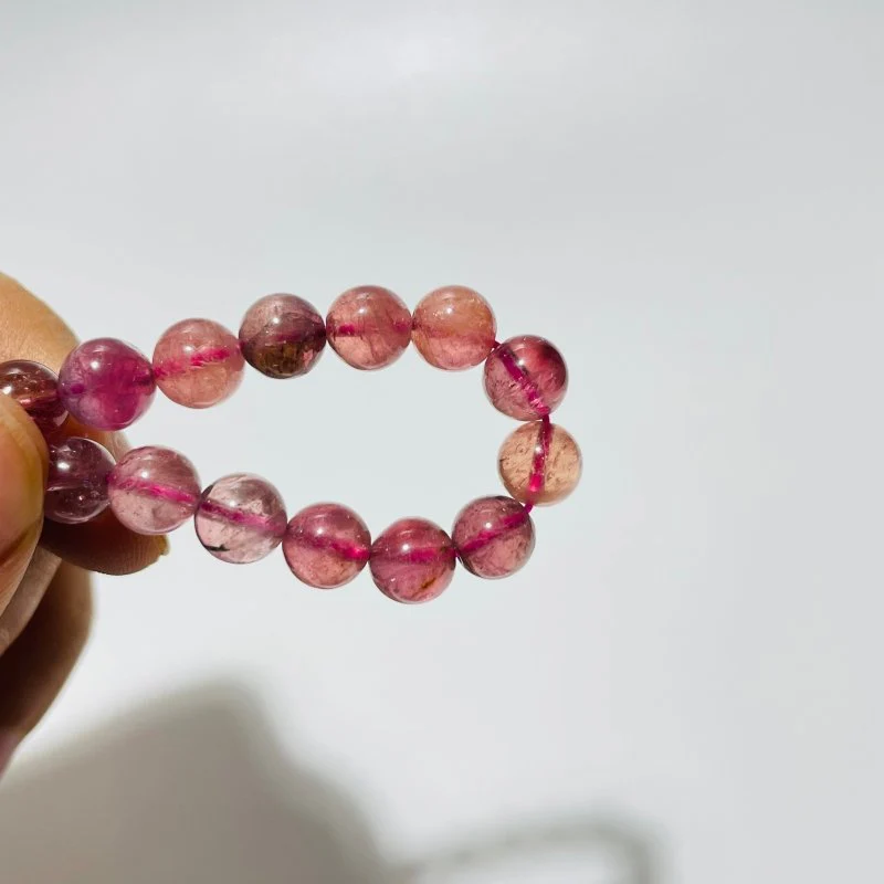 High Grade Clear Red Tourmaline Bracelet (HGUB18) - Image 4