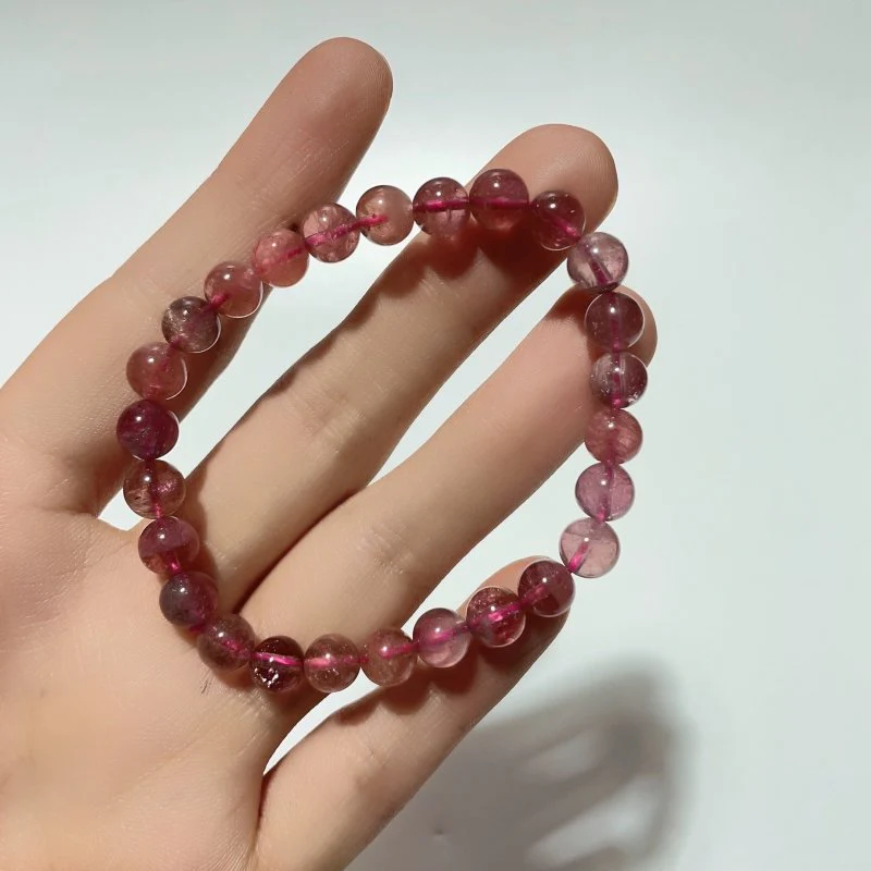 High Grade Clear Red Tourmaline Bracelet (HGUB18) - Image 5