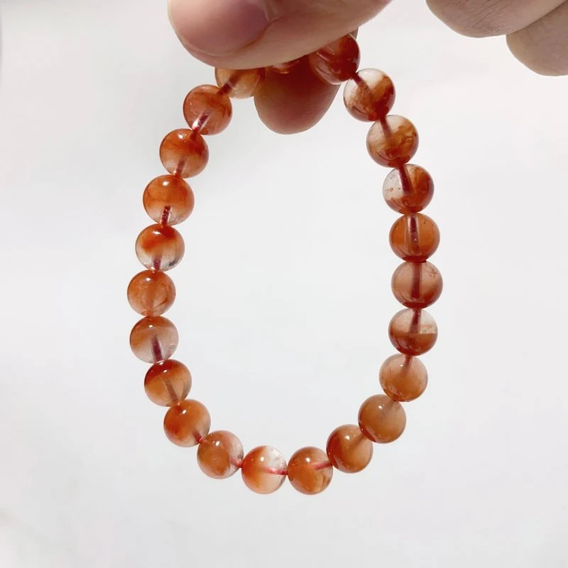 High Grade Natural Red Rabbit Hair Quartz Bracelet(HGUB13) - Image 3