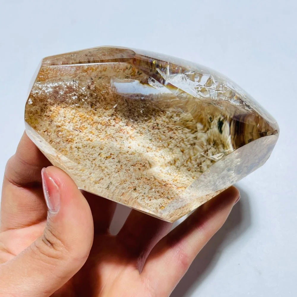 High Grade Orange Garden Quartz Lodolite With Rainbow - Image 5