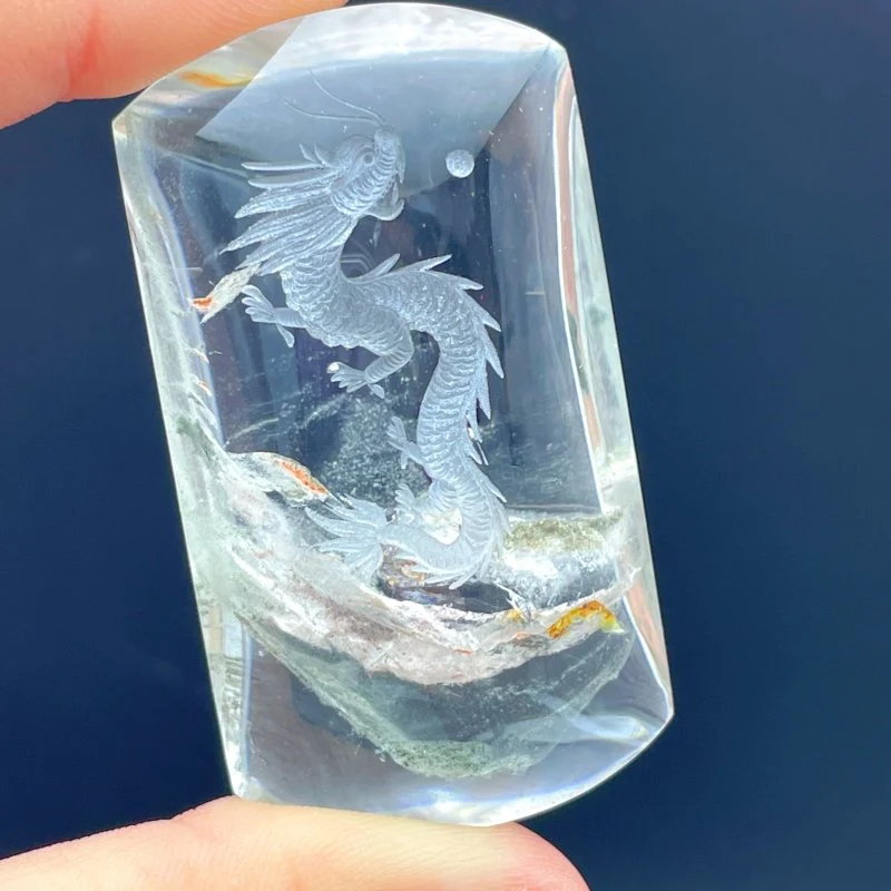 High Grade Super Clear Chinese Dragon Garden Quartz Inner Scene Carving(HGUD02) - Image 2