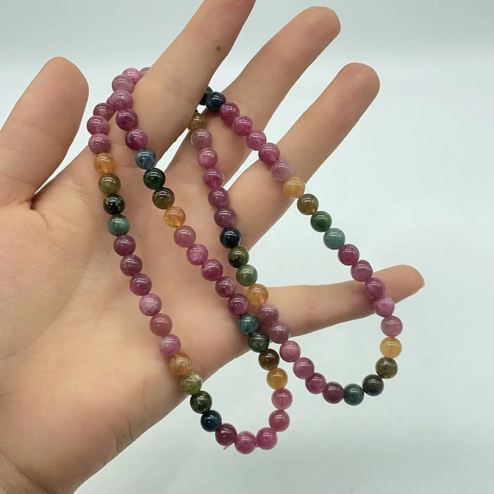 High Quality 3-Loop Coloful Tourmaline Bracelet(HGUB15) - Image 4