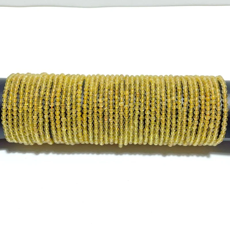 42 Pieces High Quality 4mm Golden Rutile Quartz Bracelets