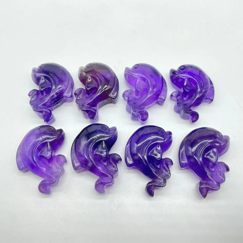 High Quality Amethyst Dolphin Carving Wholesale - Image 2