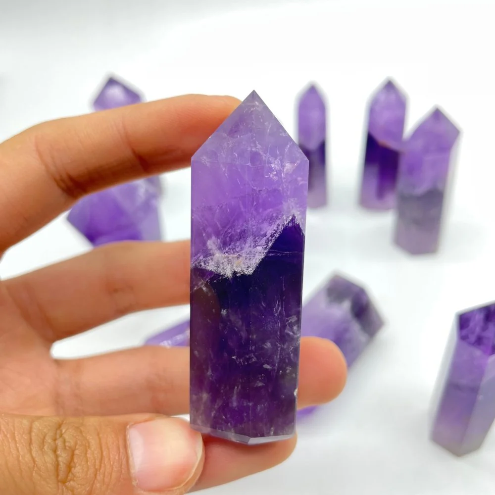 High Quality Amethyst Phantom Mountain Tower Points Wholesale - Image 4