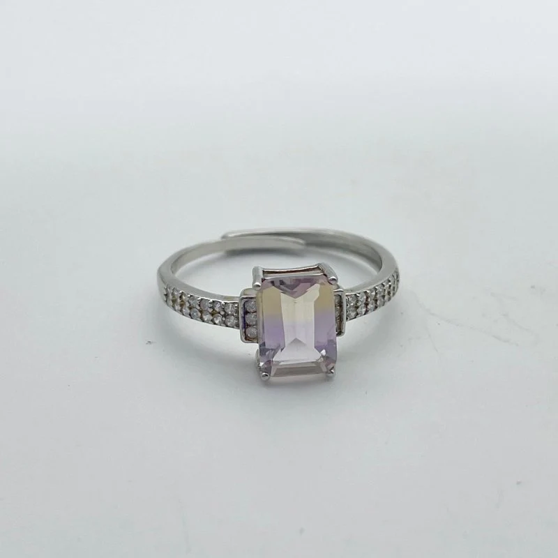 14 Pieces Ametrine Sugar Cube Ring Style #3 - Image 4