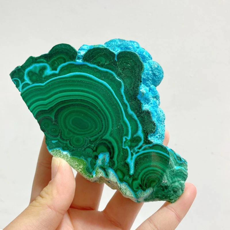 4 Pieces High Quality Beautiful Chrysocolla Mixed Malachite Slab Specimen #1 - Image 2
