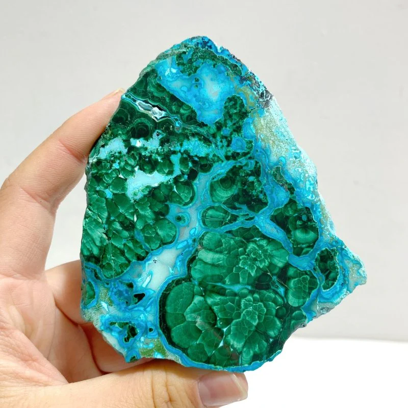 5 Pieces High Quality Beautiful Chrysocolla Mixed Malachite Slab Specimen #2 - Image 2