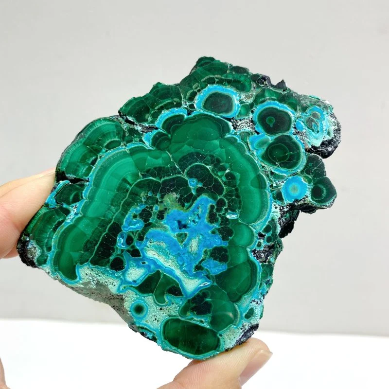 5 Pieces High Quality Beautiful Chrysocolla Mixed Malachite Slab Specimen #2 - Image 4