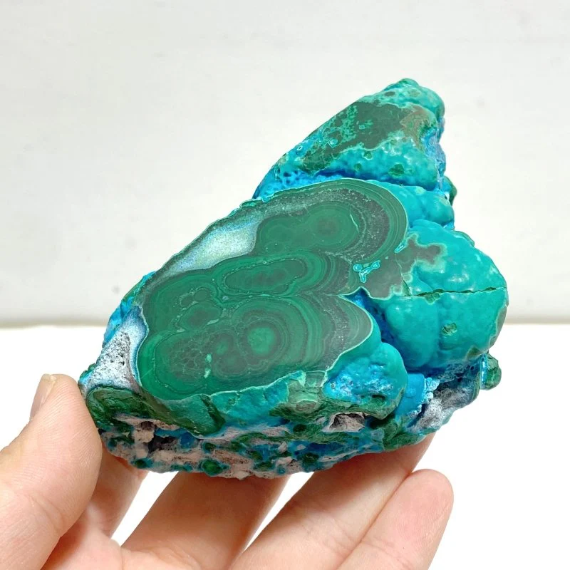 4 Pieces High Quality Beautiful Chrysocolla Mixed Malachite Slab Specimen - Image 3