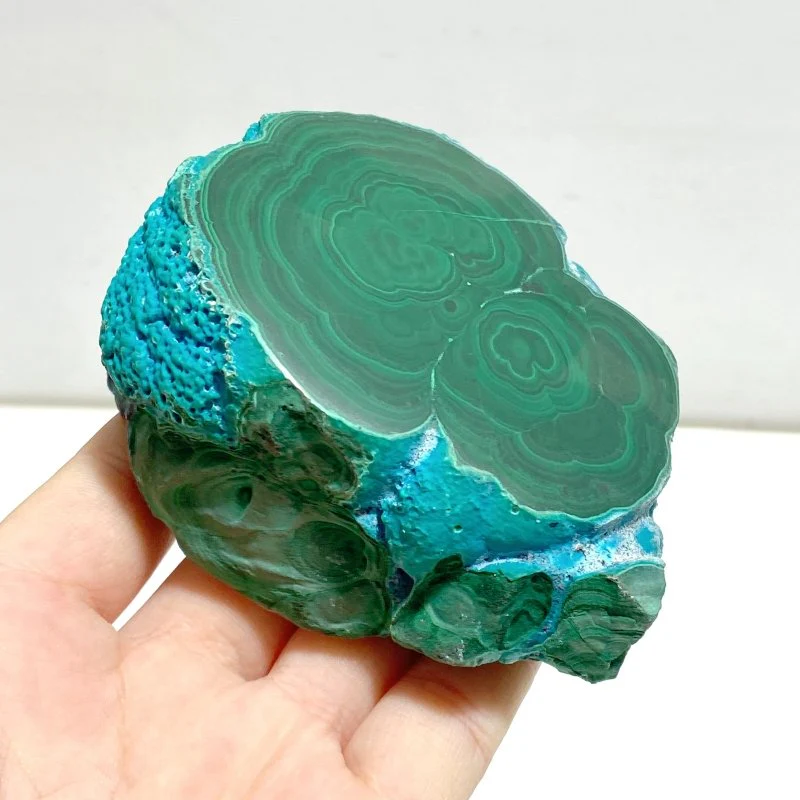 4 Pieces High Quality Beautiful Chrysocolla Mixed Malachite Slab Specimen - Image 4